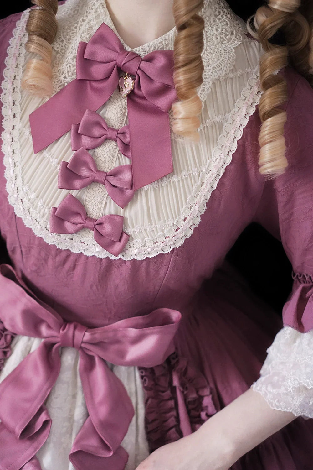 Miss Point~Lilyka Garden~Classic Lolita OP Dress Elegant Floral Wall Princess Sleeve