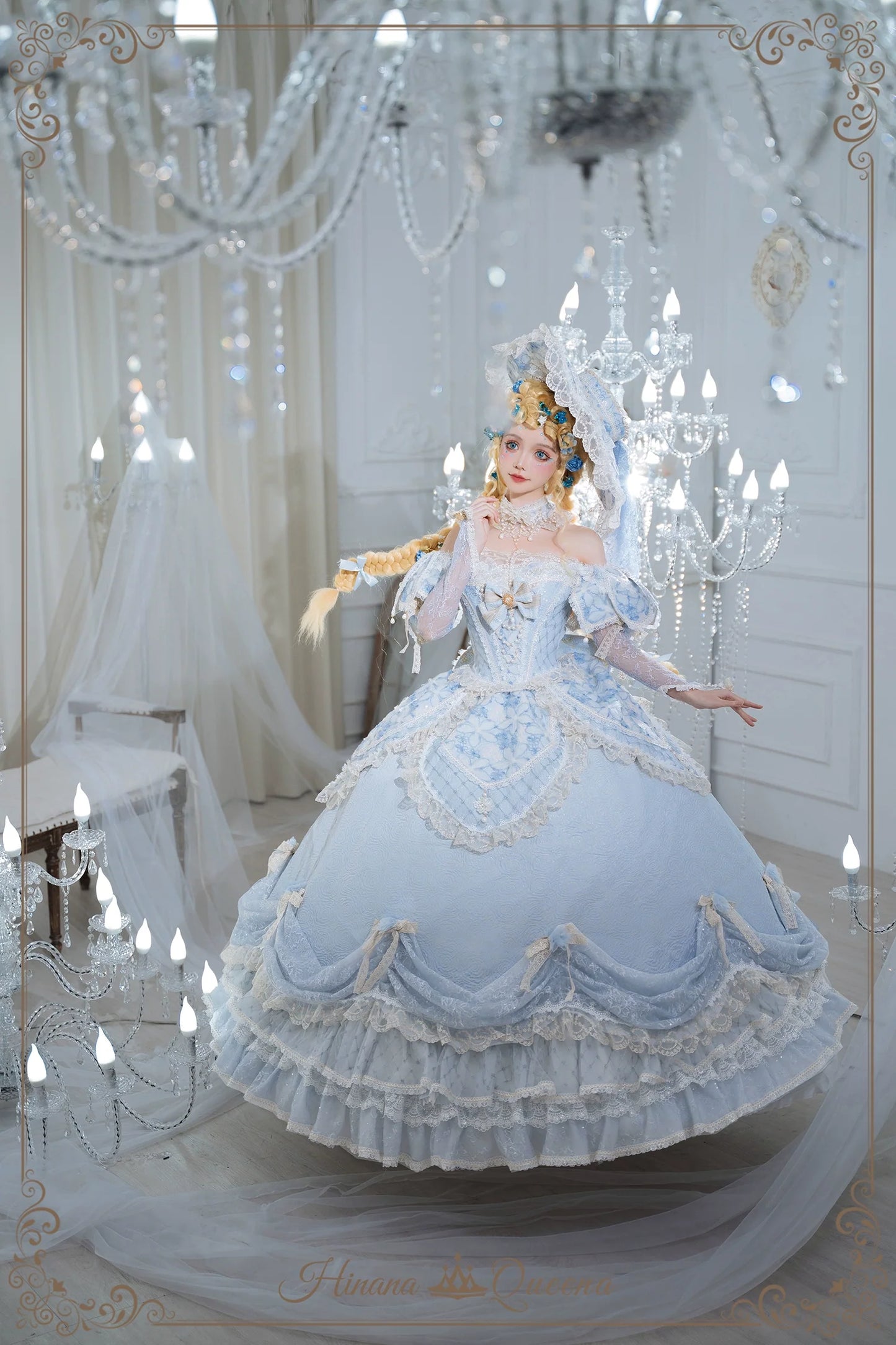 Hinana Queena~With Belle~Bridal Wedding Lolita OP Dress Available for Custom Size