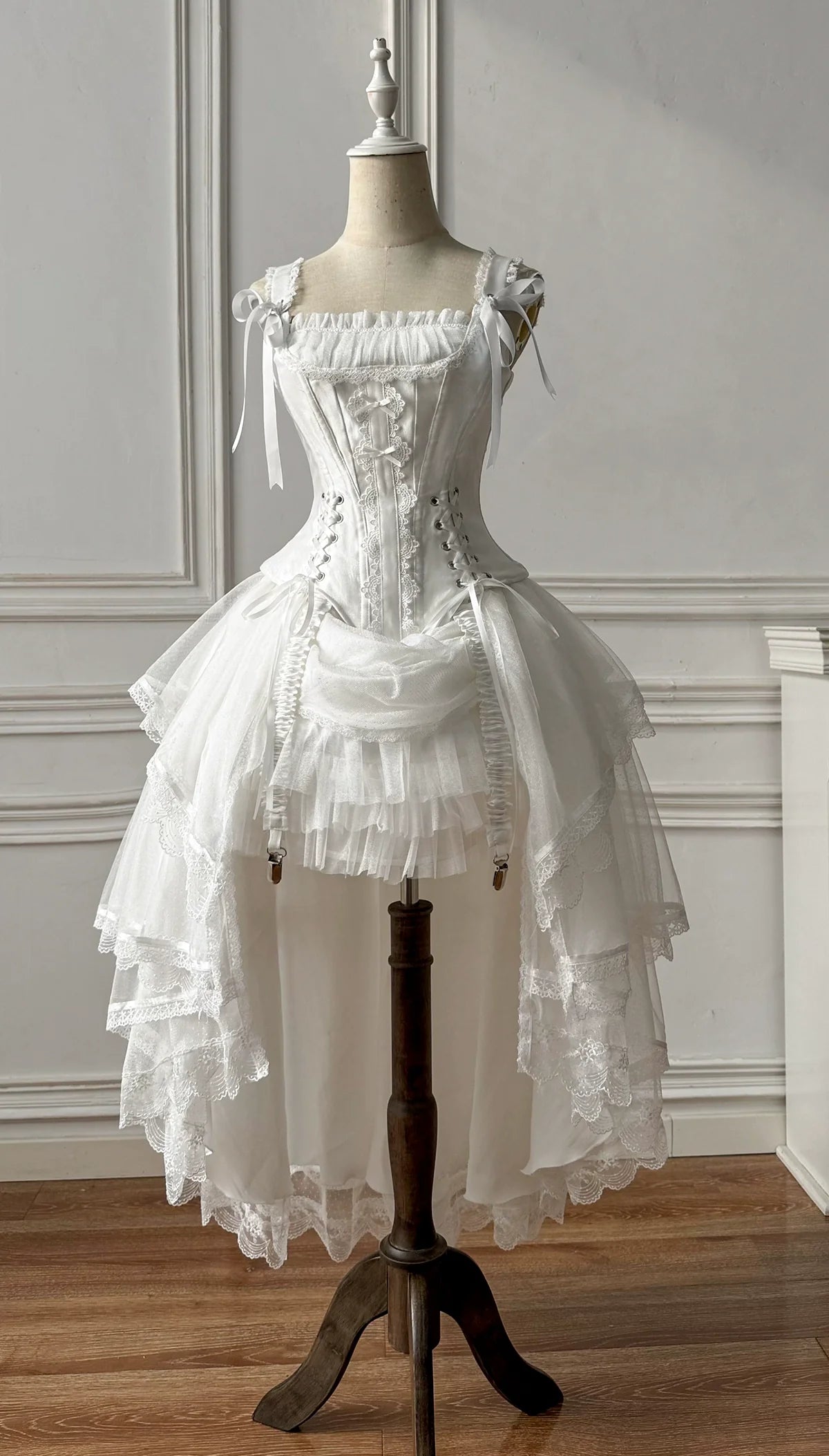 Caramel Antique~Lamp Shadow~Gorgeous Lolita Corset Classic Lolita Skirt Set