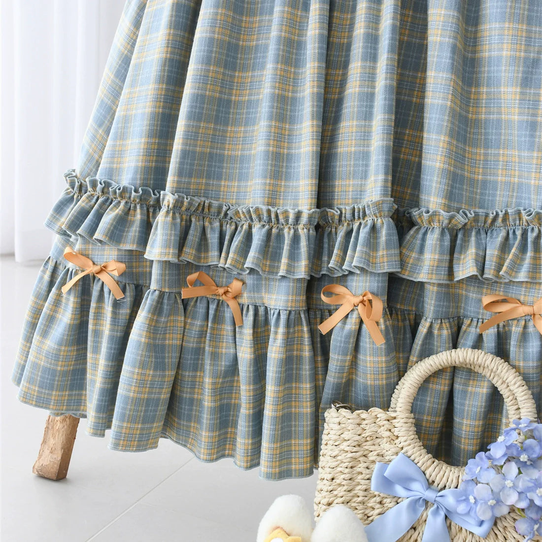 EESSILY~Green Fairy Tales~Classic Lolita Plaid JSK Plus Size Lolita Dress