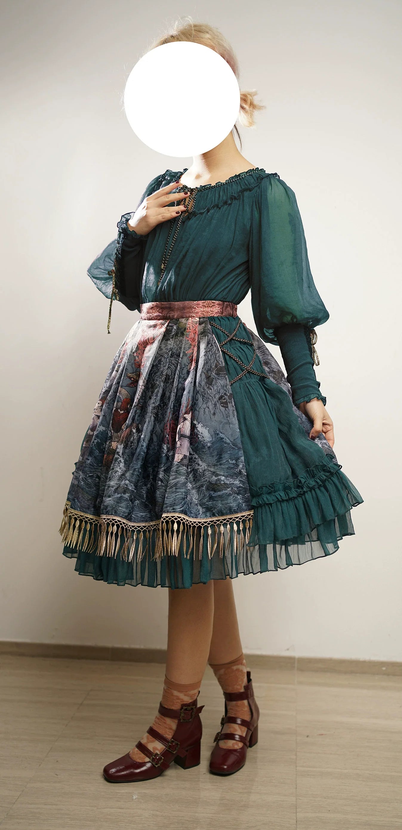 (BFM)FunCcino~Ragnarok~Nordic Style Loki Lolita JSK SK Dress