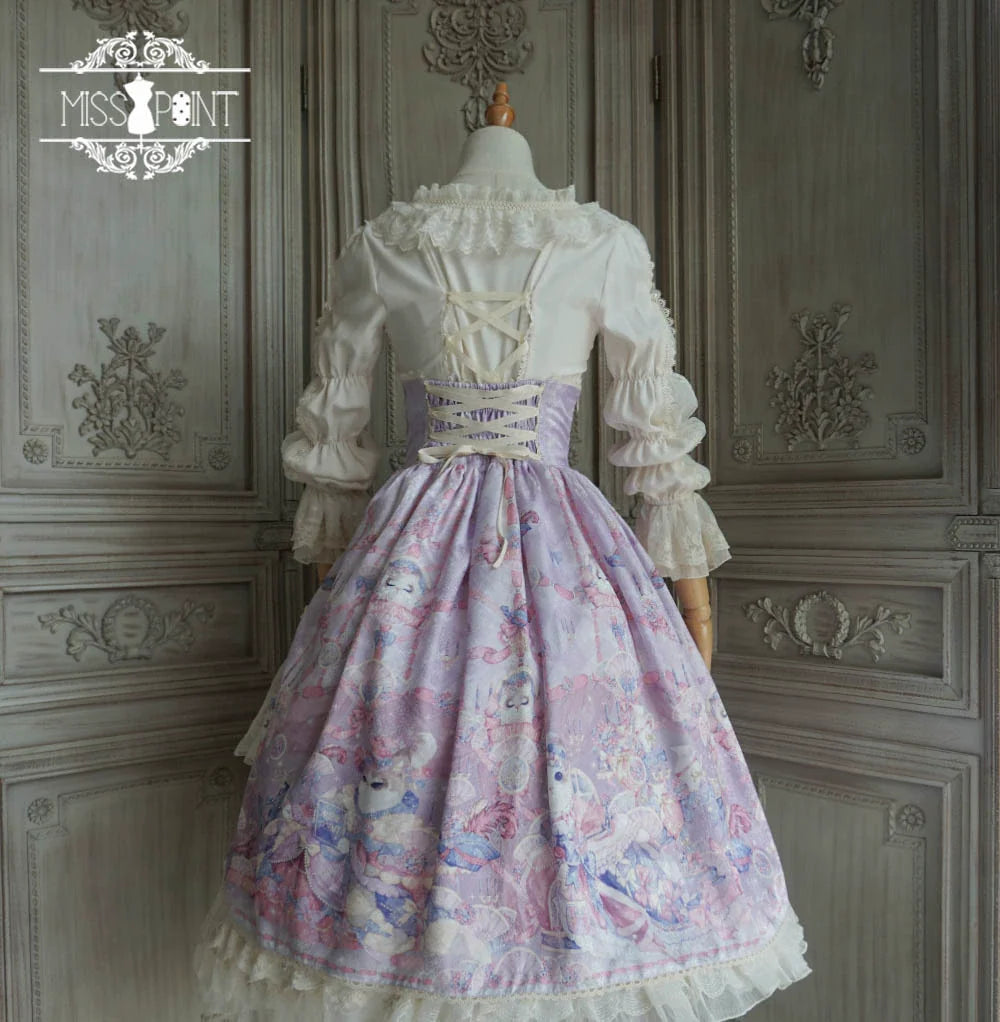 Miss Point~Elizabeth Meow~Classic Lolita Blouse Lotus Root Sleeve Lolita Shirt
