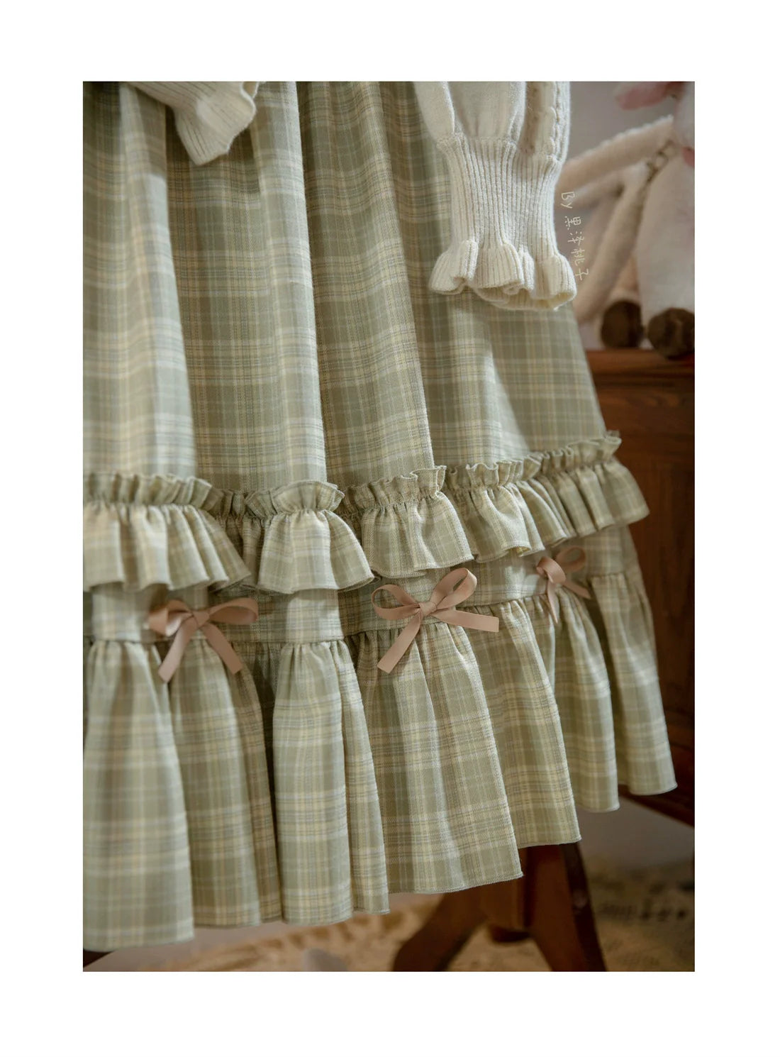 EESSILY~Green Fairy Tales~Classic Lolita Plaid JSK Plus Size Lolita Dress