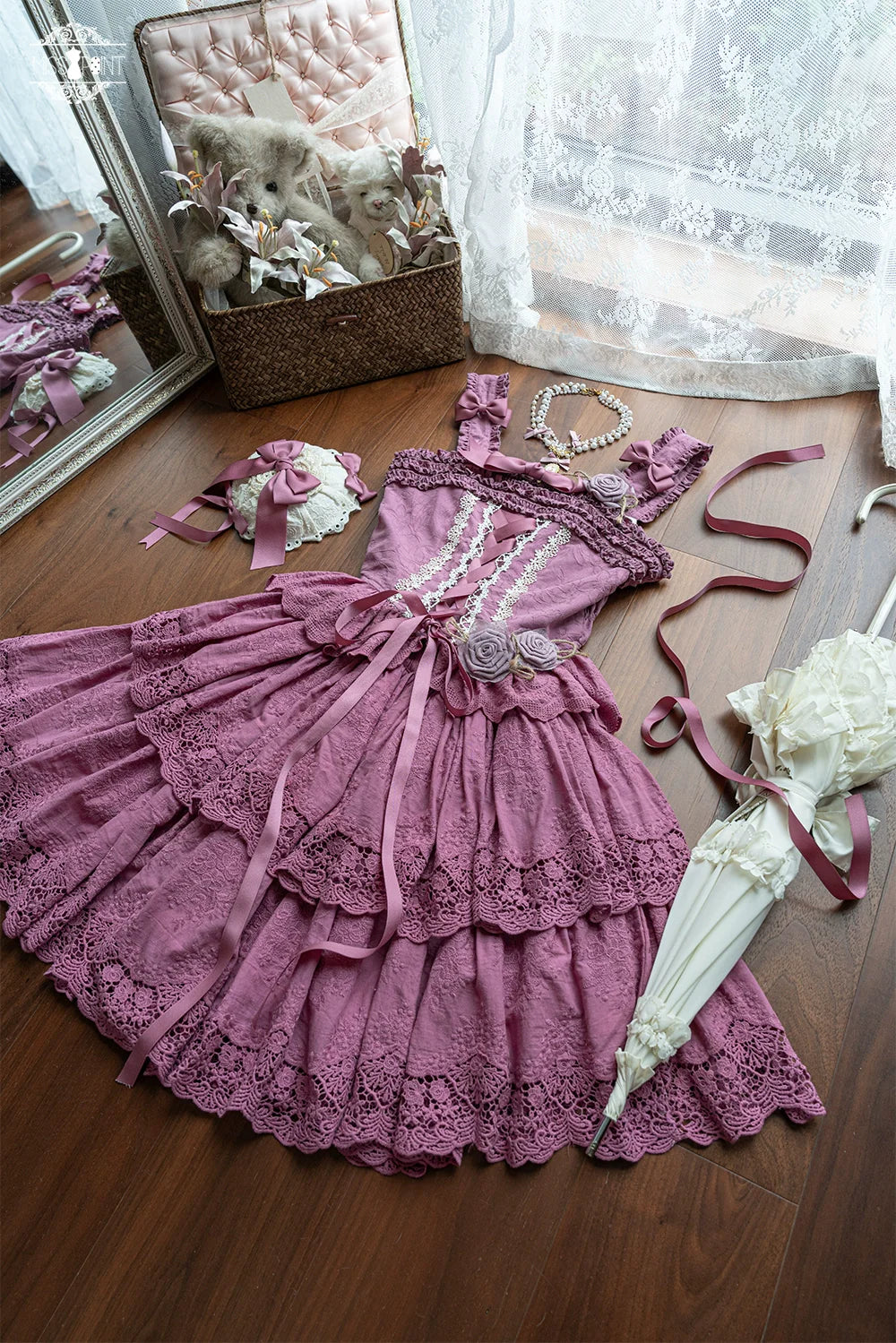 Miss Point~Forest Waltz~Classic Lolita Tiered Skirt Multi-layer Embroidered SK