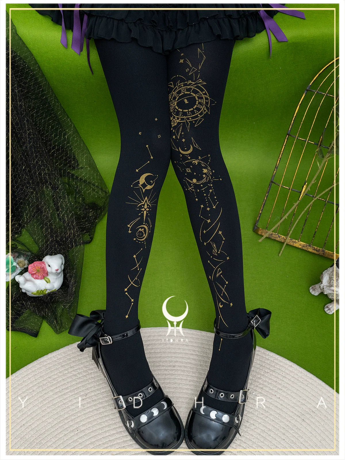 Yidhra~Gothic Lolita Pantyhose Printing Lolita Tights