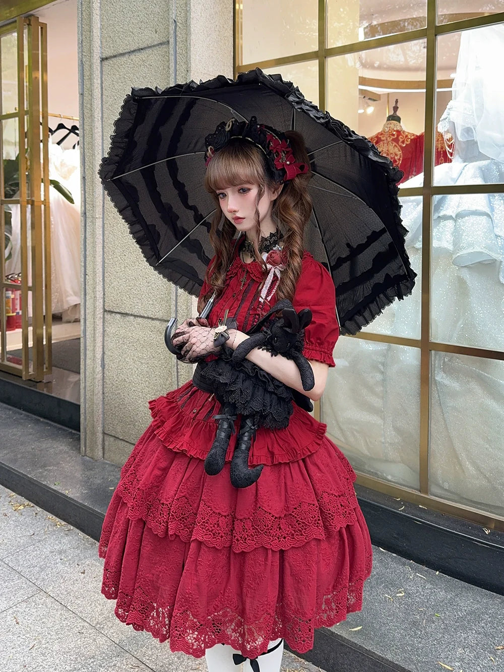 Miss Point~Forest Waltz~Classic Lolita Tiered Skirt Multi-layer Embroidered SK