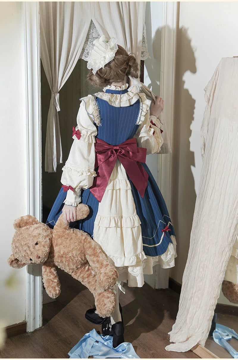 Buling Moon~Sweetheart Puppet~Retro Lolita OP Elegant Daily Lolita Dress