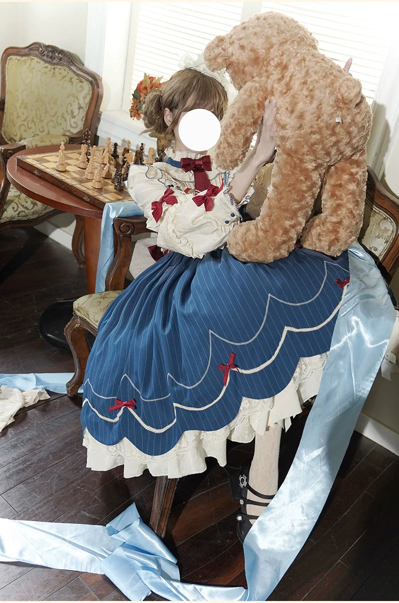 Buling Moon~Sweetheart Puppet~Retro Lolita OP Elegant Daily Lolita Dress