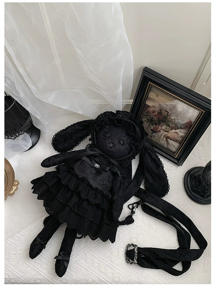 With PUJI~Puppet Box~Kawaii Lolita Bag Lamb Kitten Detachable Bag Dress Hat