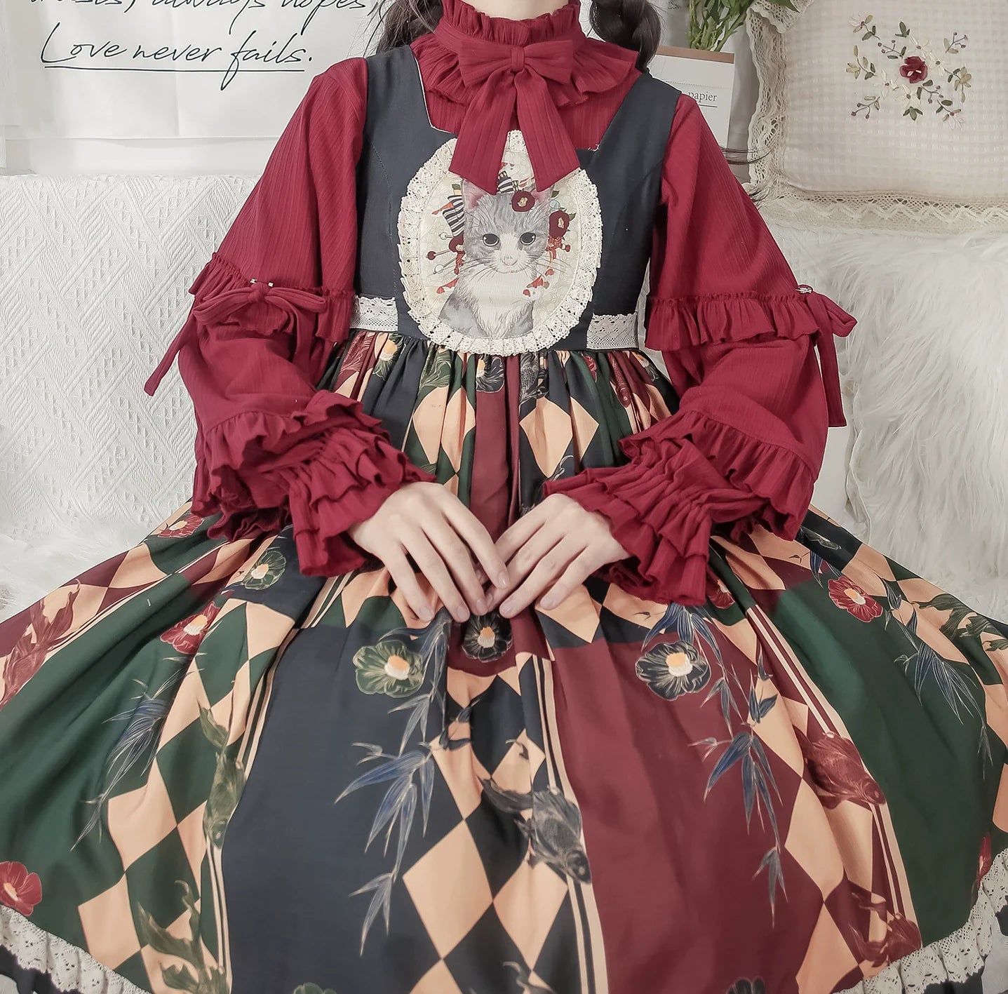 MIST~First Snow~Sweet Lolita Sweater Winter Puff Sleeve Knitting Innerwear