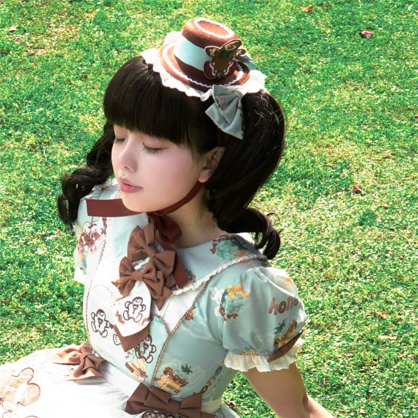 Babyblue~Bear Honey~Sweet Lolita Accessory Gingerbread Man Design