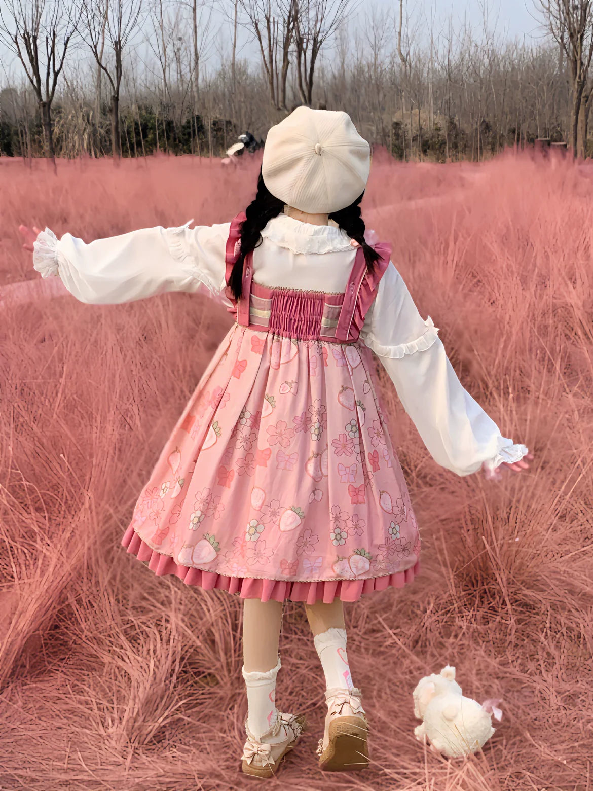 DMFS Lolita~Sweet Lolita Blouse Double-layered Puff Sleeves Lolita Shirt