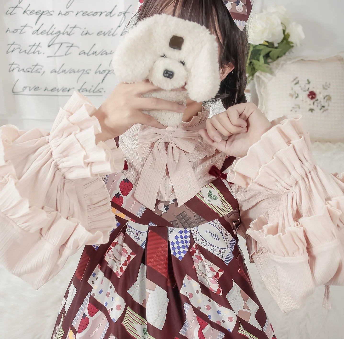MIST~First Snow~Sweet Lolita Sweater Winter Puff Sleeve Knitting Innerwear