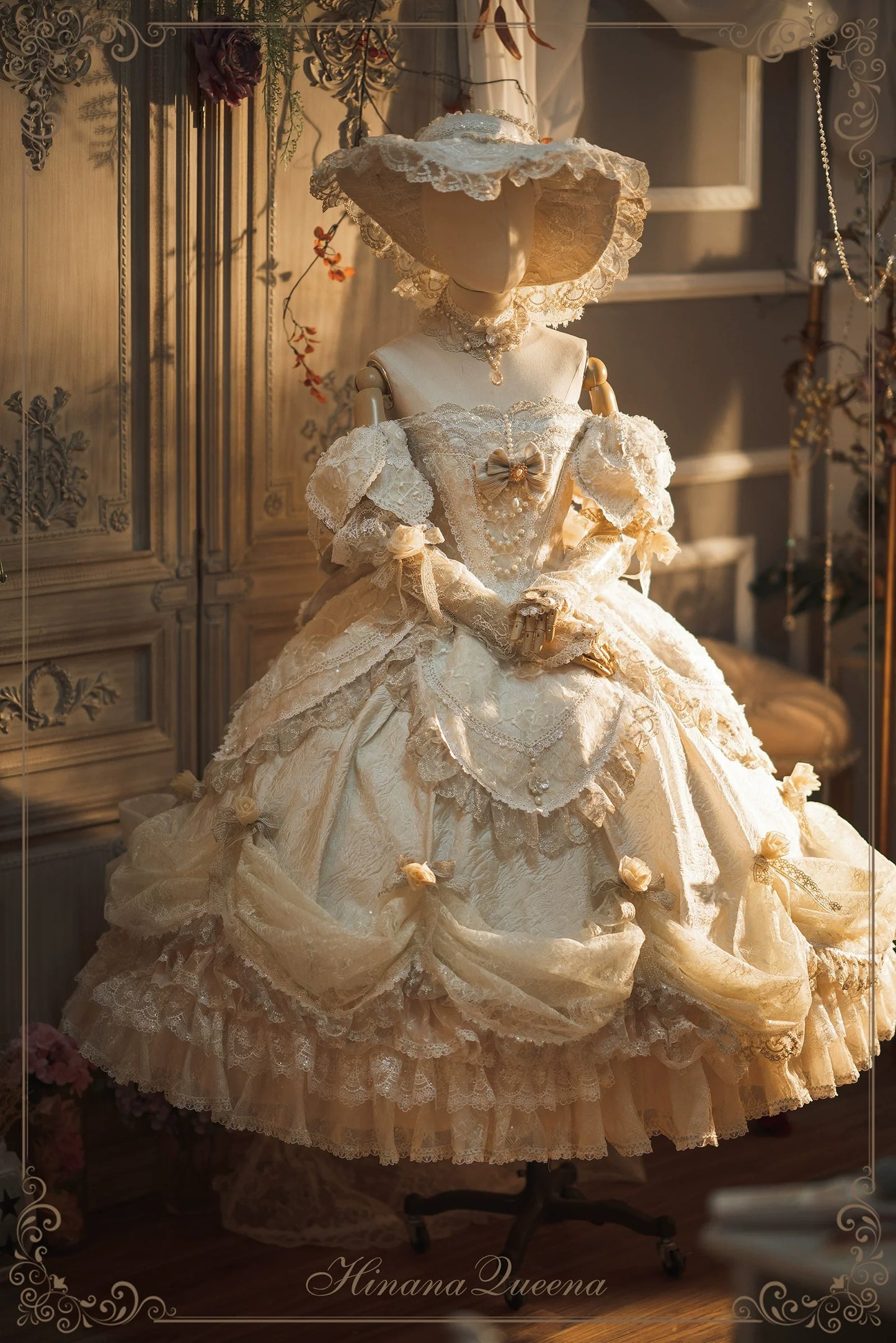 Hinana Queena~With Belle~Bridal Wedding Lolita OP Dress Available for Custom Size