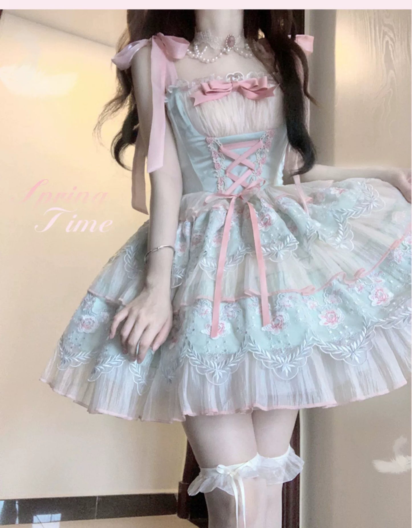 Sakurahime~Sweet Lolita JSK Princess Lolita Dress and Lovely Accessory