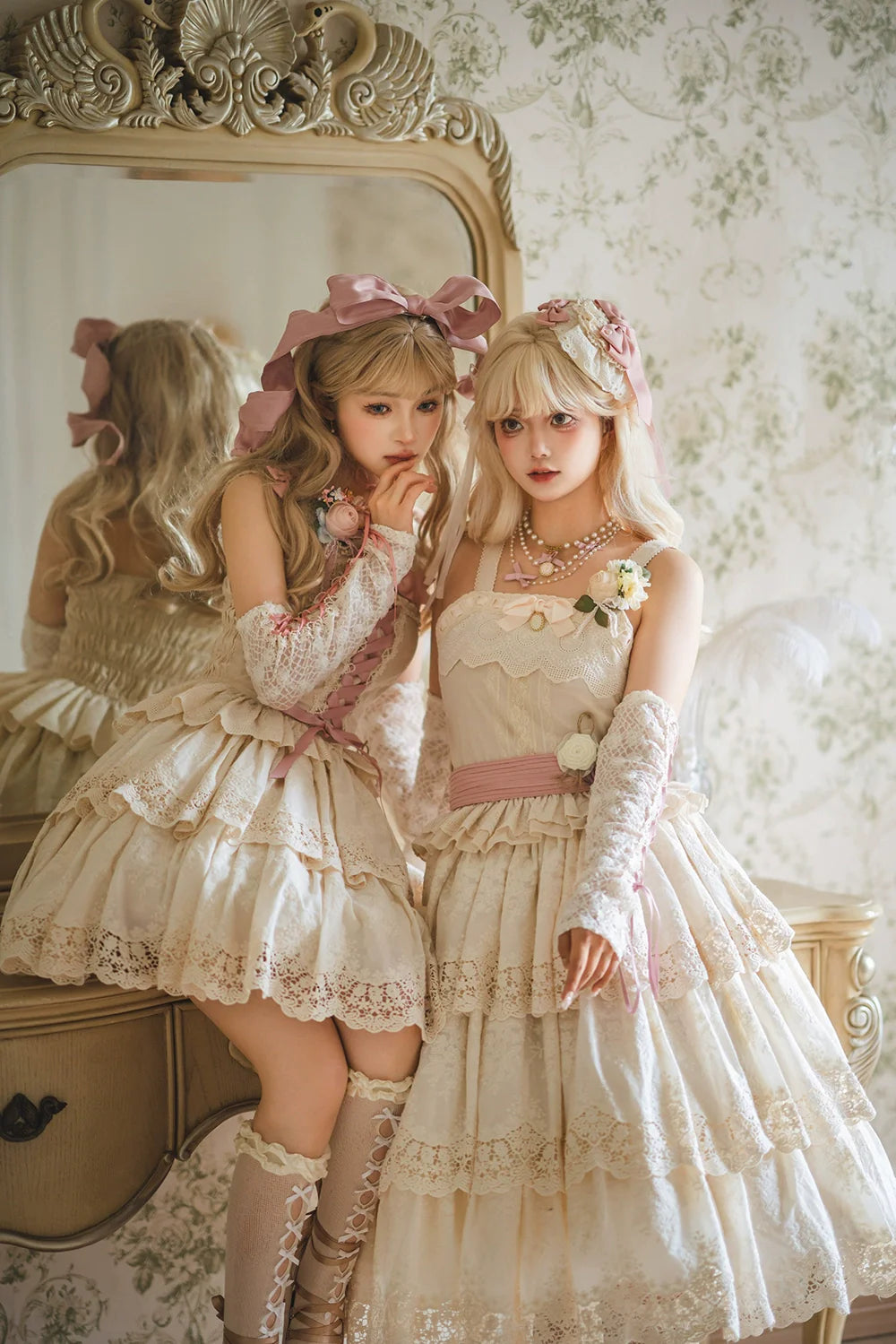 Miss Point~Forest Waltz~Classic Lolita Tiered Skirt Multi-layer Embroidered SK