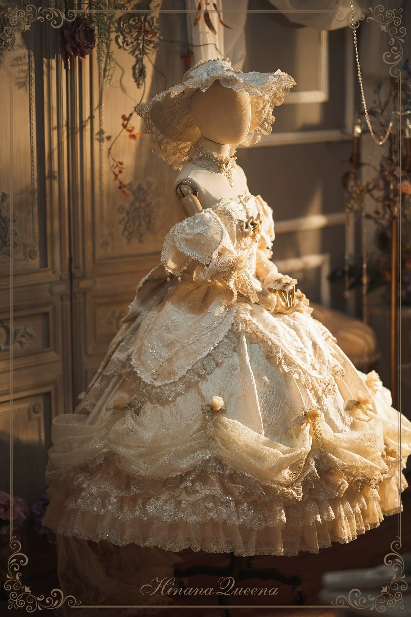 Hinana Queena~With Belle~Bridal Wedding Lolita OP Dress Available for Custom Size