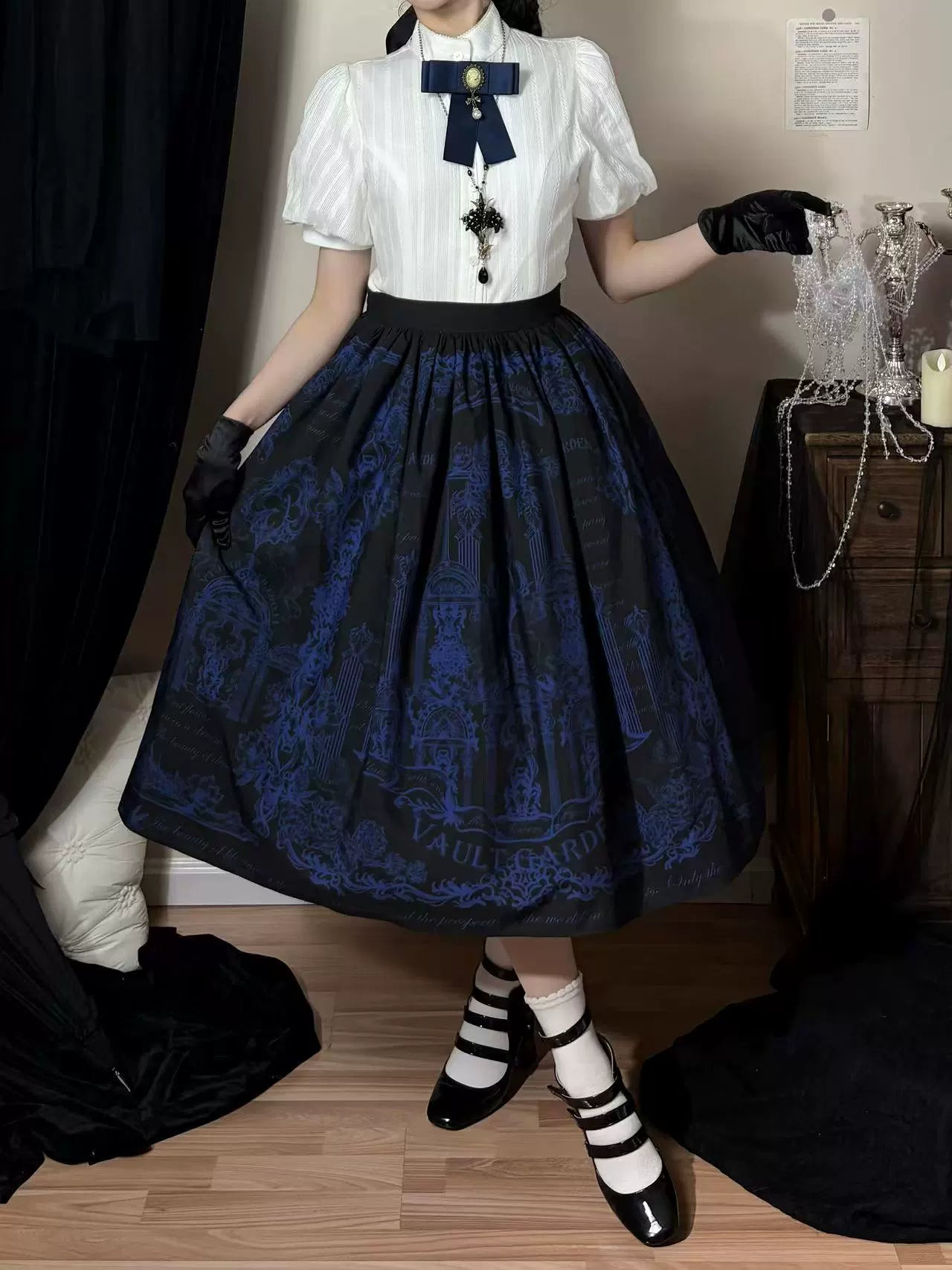 Vault Design~Angel Garden~Classic Lolita SK A-line Printed Lolita Skirt