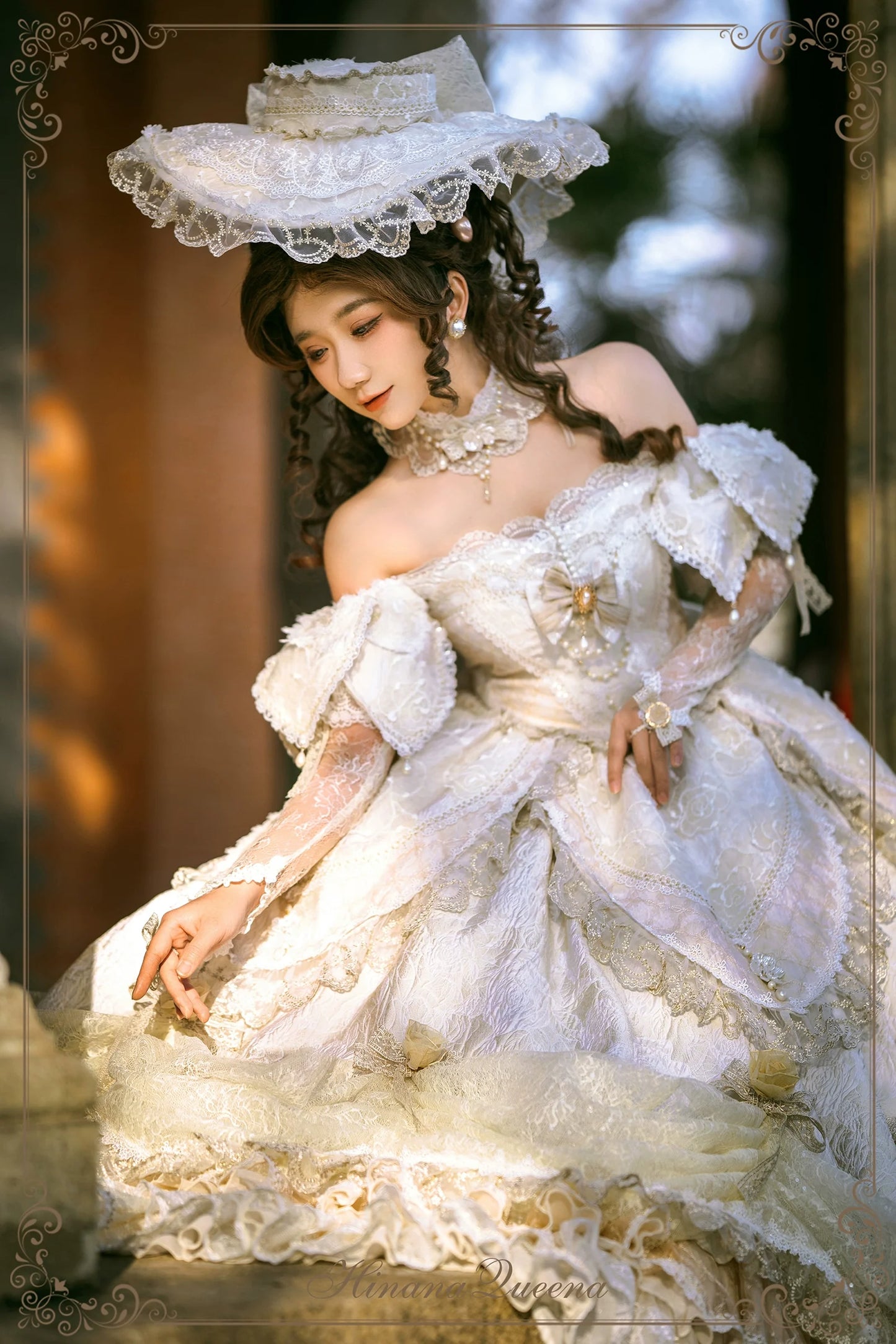 Hinana Queena~With Belle~Bridal Wedding Lolita OP Dress Available for Custom Size