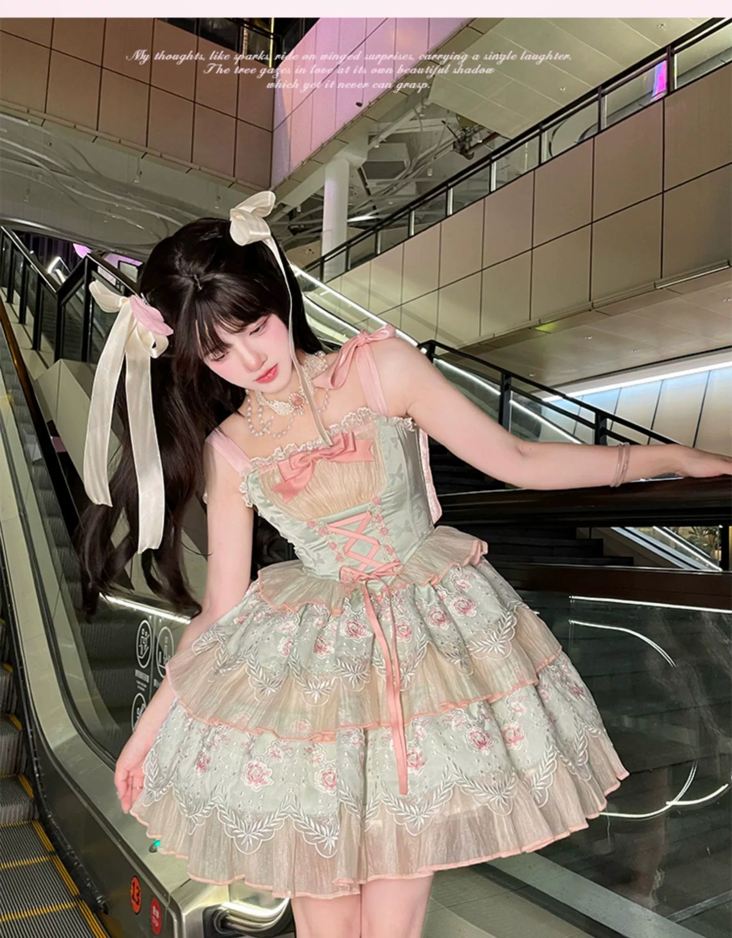 Sakurahime~Sweet Lolita JSK Princess Lolita Dress and Lovely Accessory