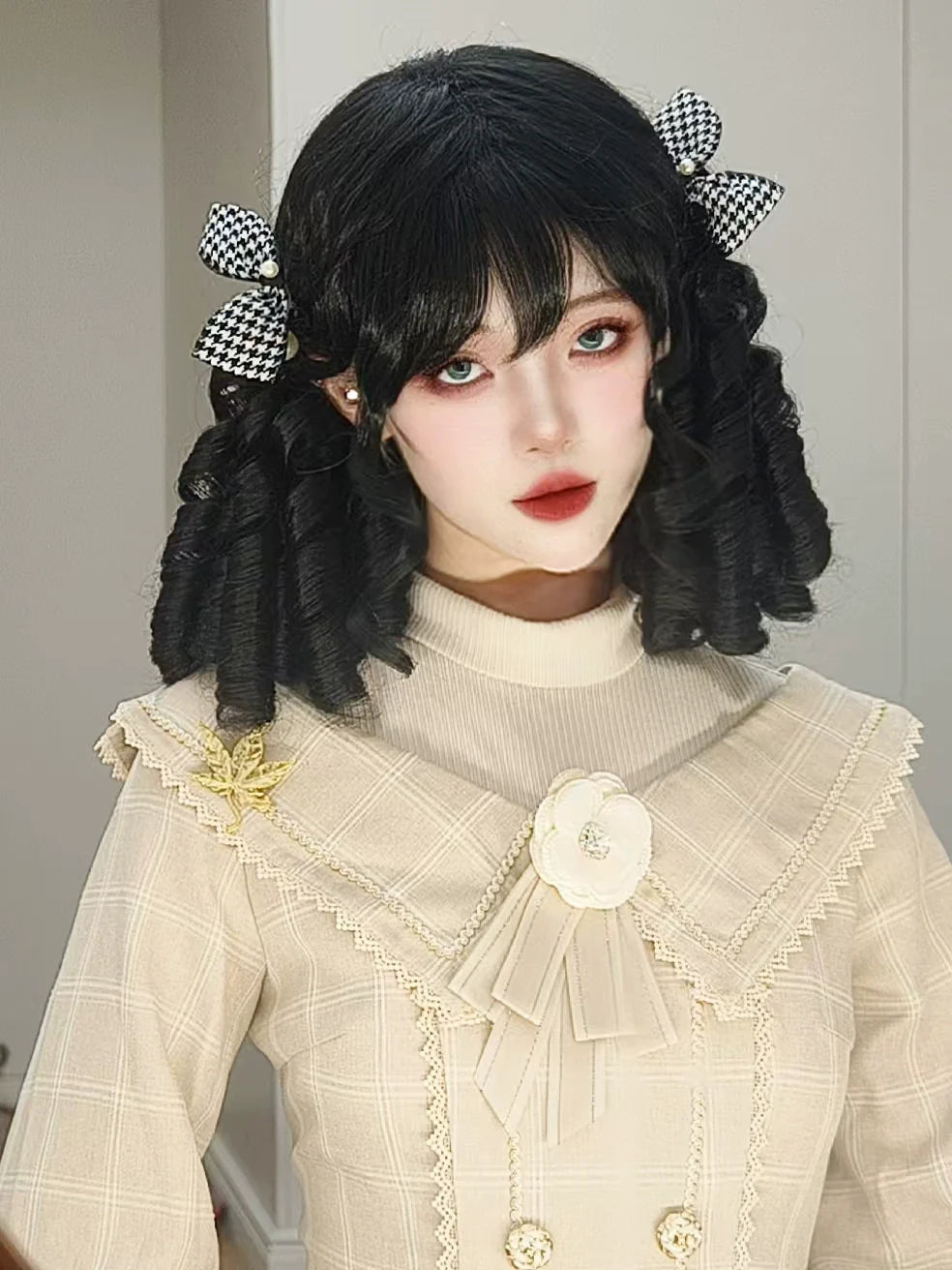 Mabuxi~33CM Sparkling Lolita Wig Roman Curls Gorgeous Court Wig