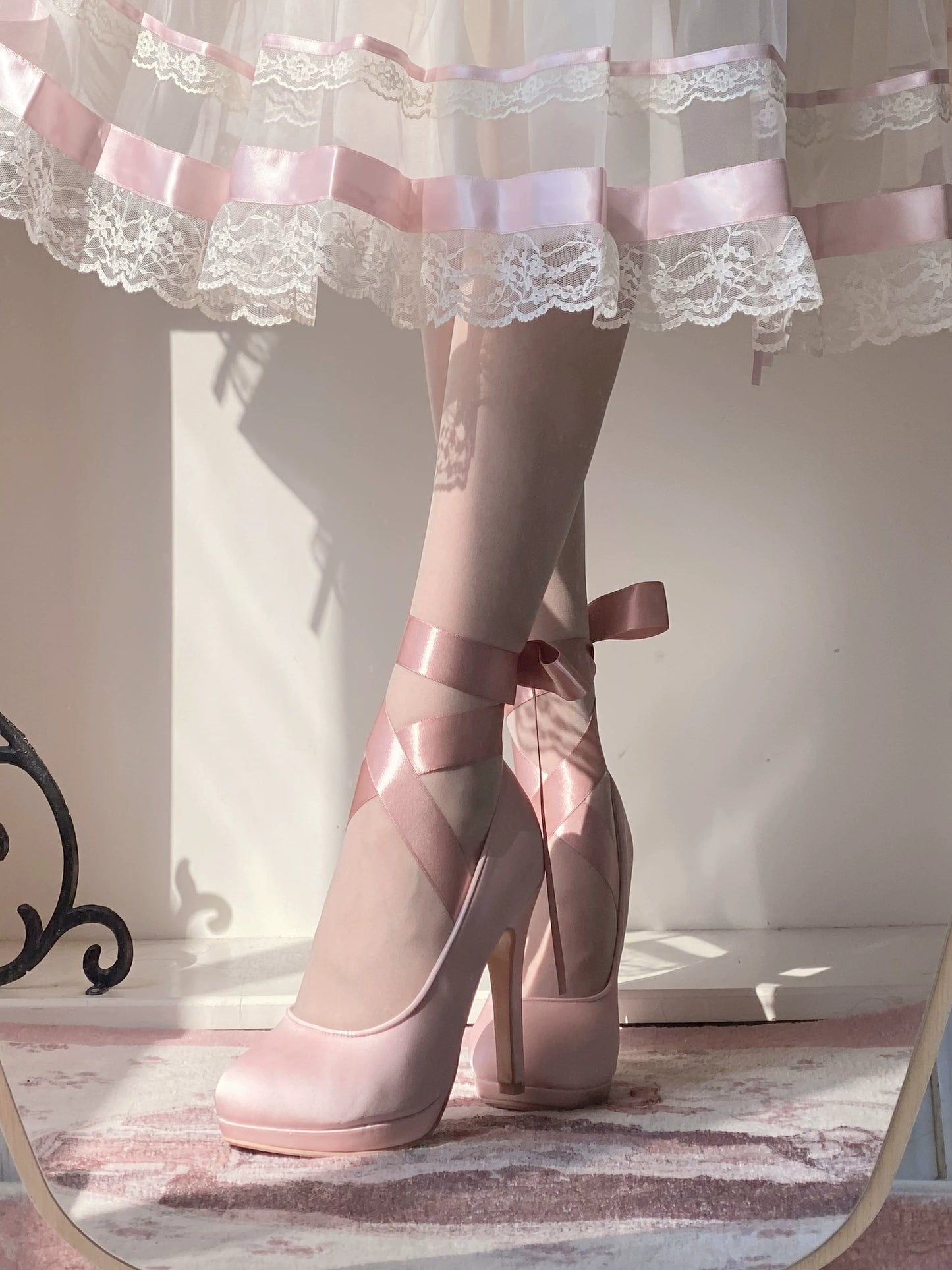 Pure Tea For Dream~Butterfly Specimen~Ballet Style Lolita Shoes Elegant Platform Lolita Heels