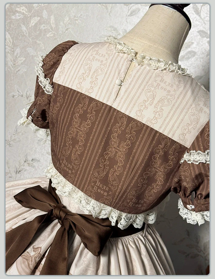 Alice Girl~Sea Salt Fairytale~Sweet Doll-like Lolita OP Animal Printed Lolita Dress