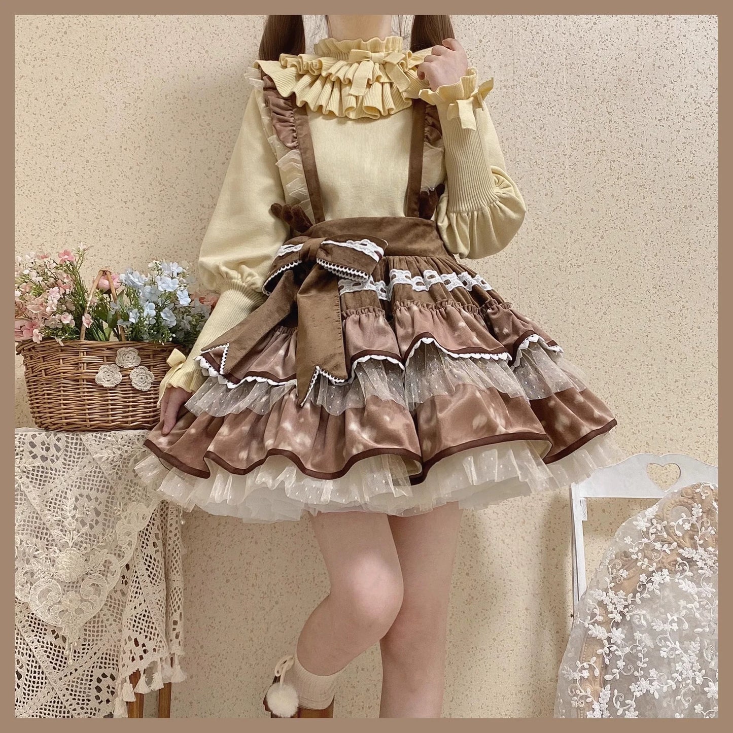 Miaoplus~Sweet Lolita Knit Sweater Long Sleeve Winter Lolita Top