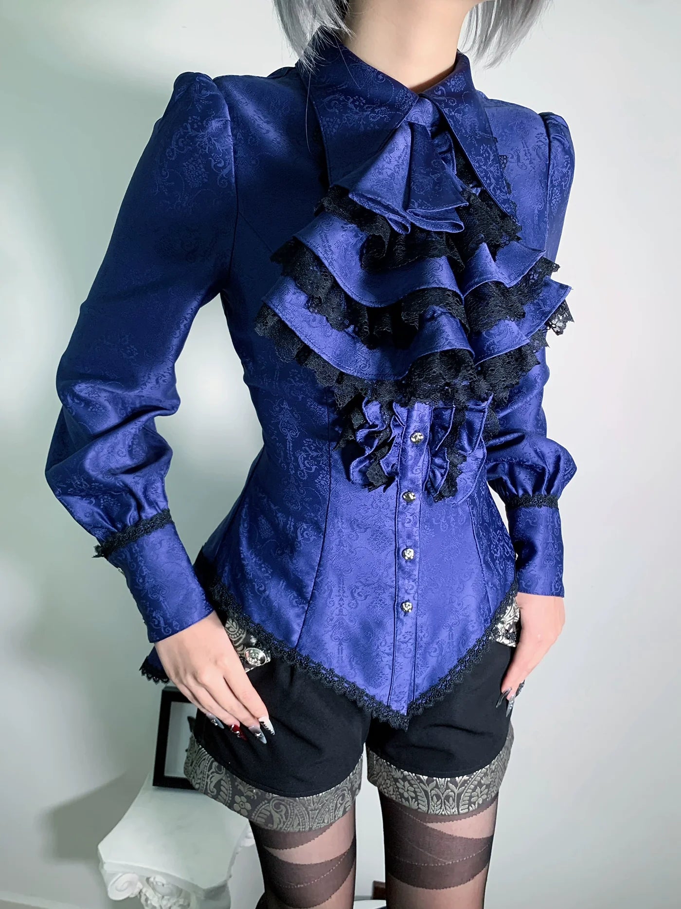 Little Dipper~Cold Rice~Ouji Lolita Jabot Tiered Jabot with Lace