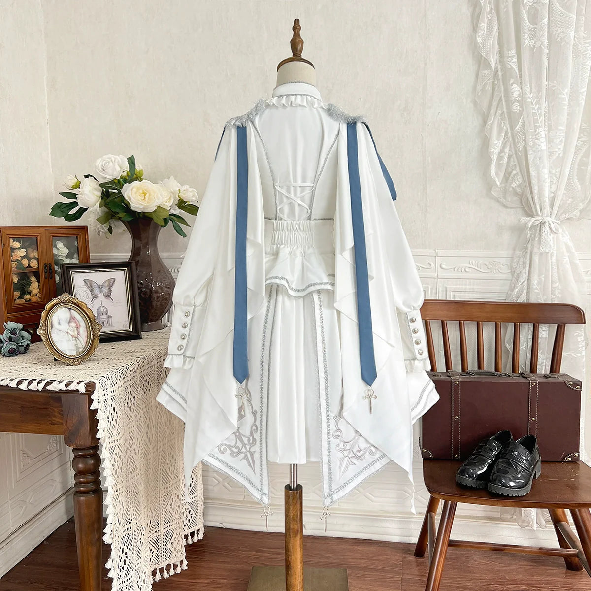 Designer's Gift~Luminous Cavalier~Military Lolita Skirt Set Long-Sleeved Shirt