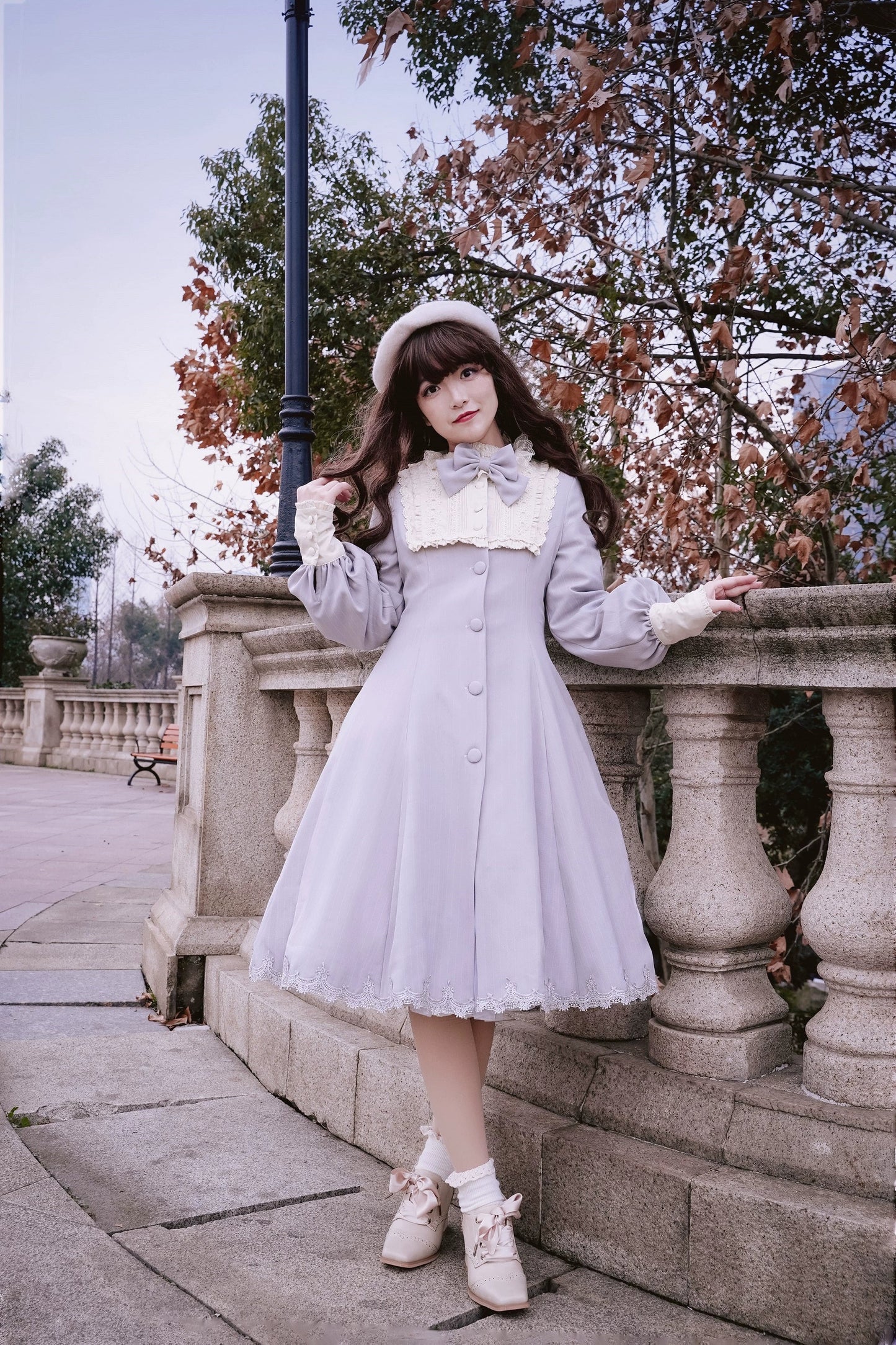 Strawberry Witch~Daily Lolita Coat Sherlock Style Lolita Coat Striped OP