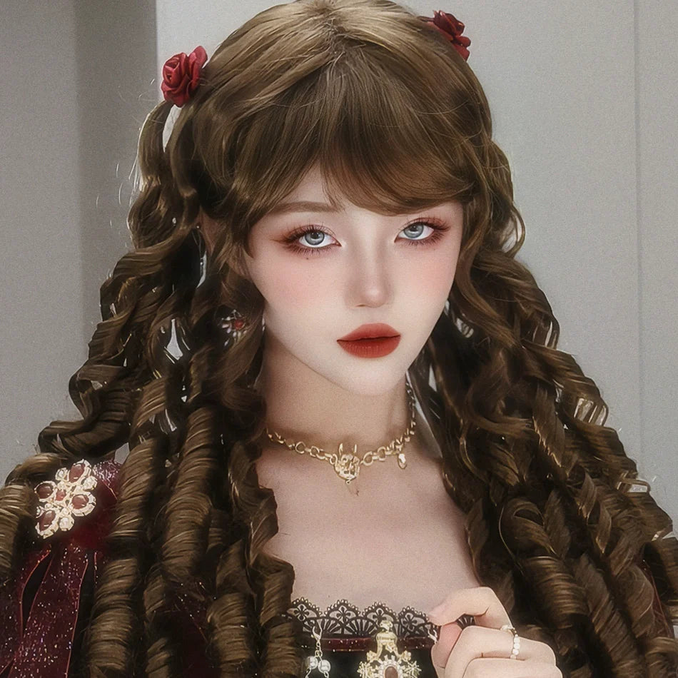 Mabuxi~Retro Lolita Wig Elegant Roman Curls Gorgeous Court Wigs