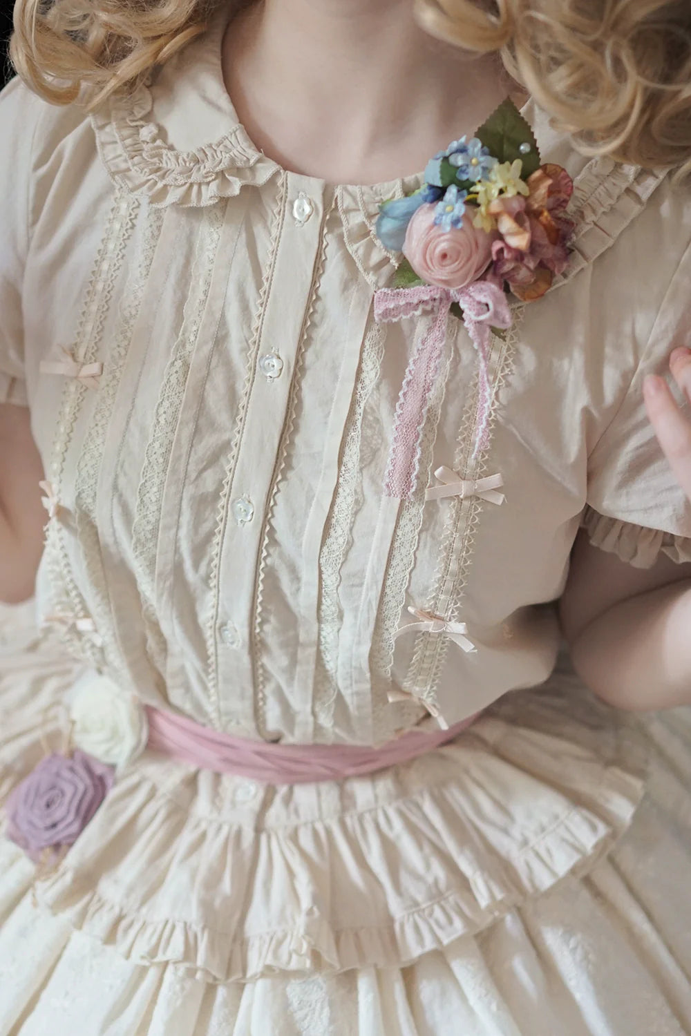 Miss Point~Sweet Lolita Accessories KC Hair Clip Brooch Waistband Cuffs