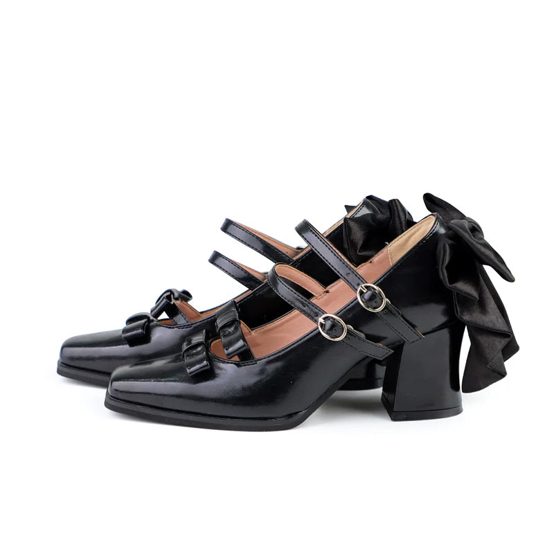 MODO~Magic Search~Sweet Lolita Shoes with Square Toe and Chunky Heel