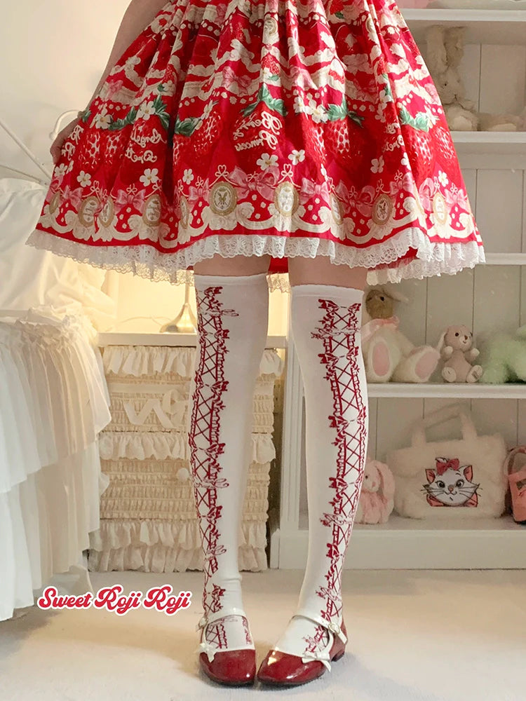 Roji Roji~Classic Lolita Socks Autumn Mid-calf Cotton Socks