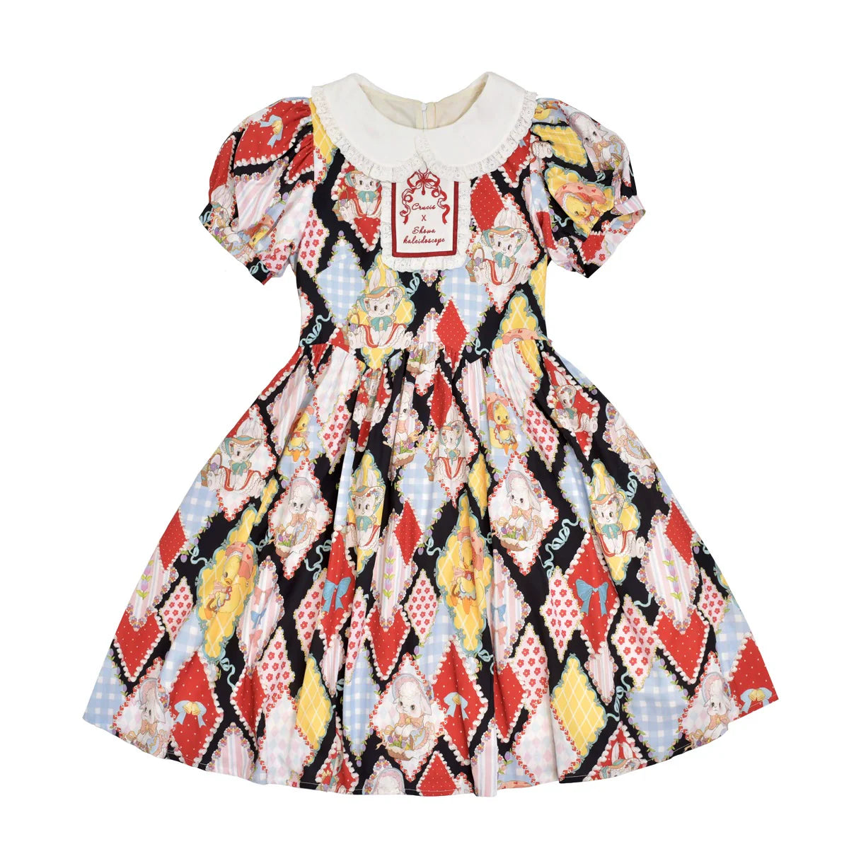 Southern Cross~Showa Kaleidoscope~Sweet Lolita OP SK and JSK with Rabbit Print