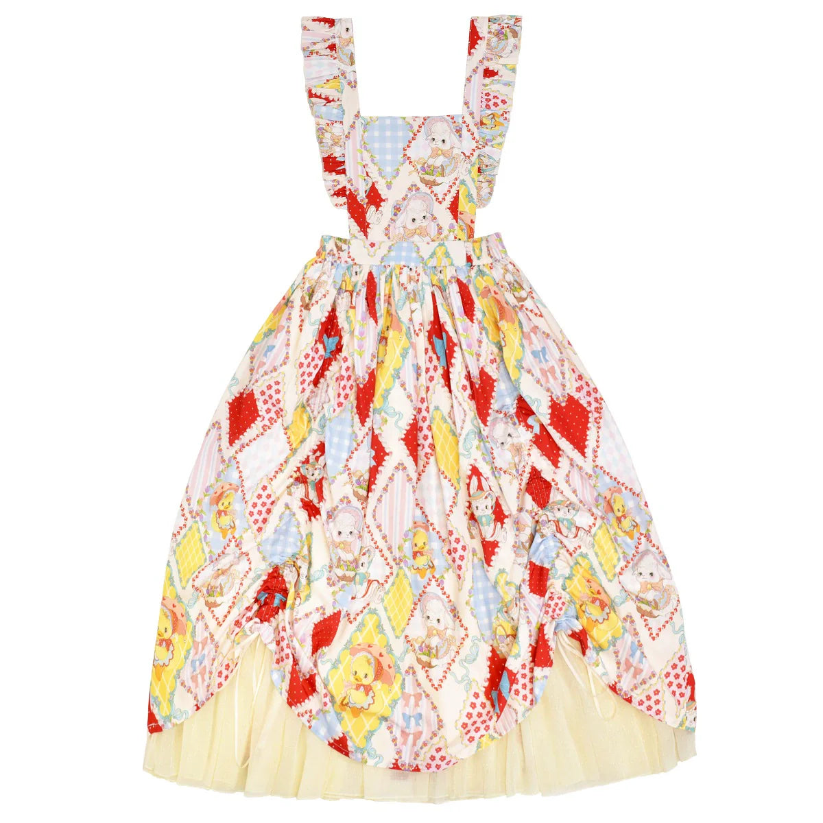 Southern Cross~Showa Kaleidoscope~Sweet Lolita OP SK and JSK with Rabbit Print