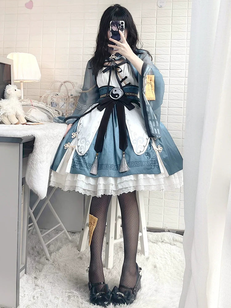 OCELOT~Qi Lolita JSK Suit Chinese Taoism Lolita Dress Set