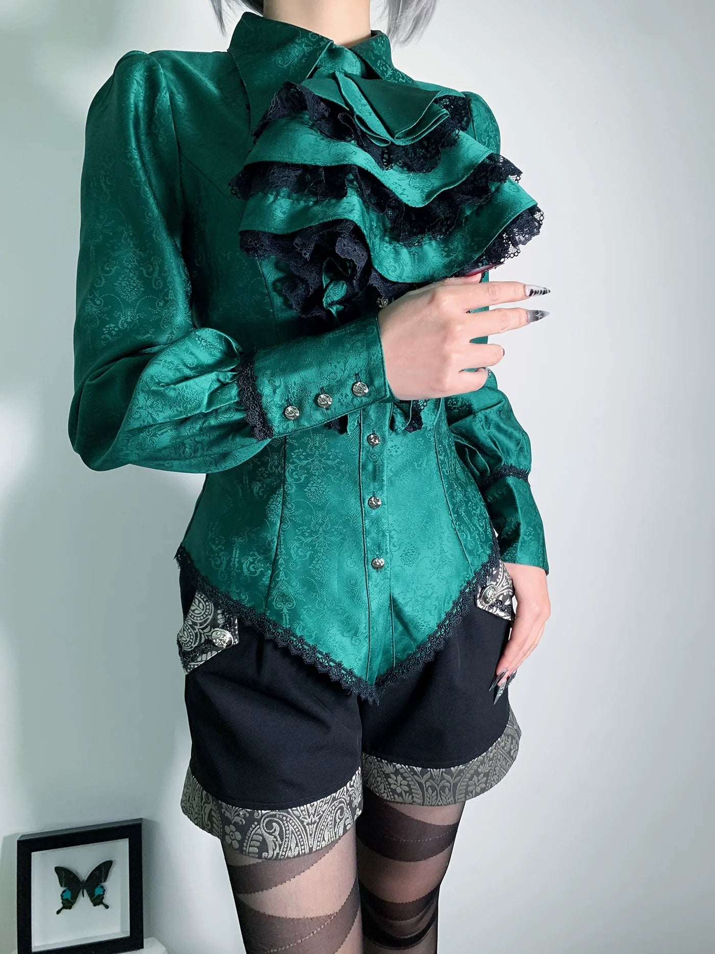 Little Dipper~Cold Rice~Ouji Lolita Jabot Tiered Jabot with Lace