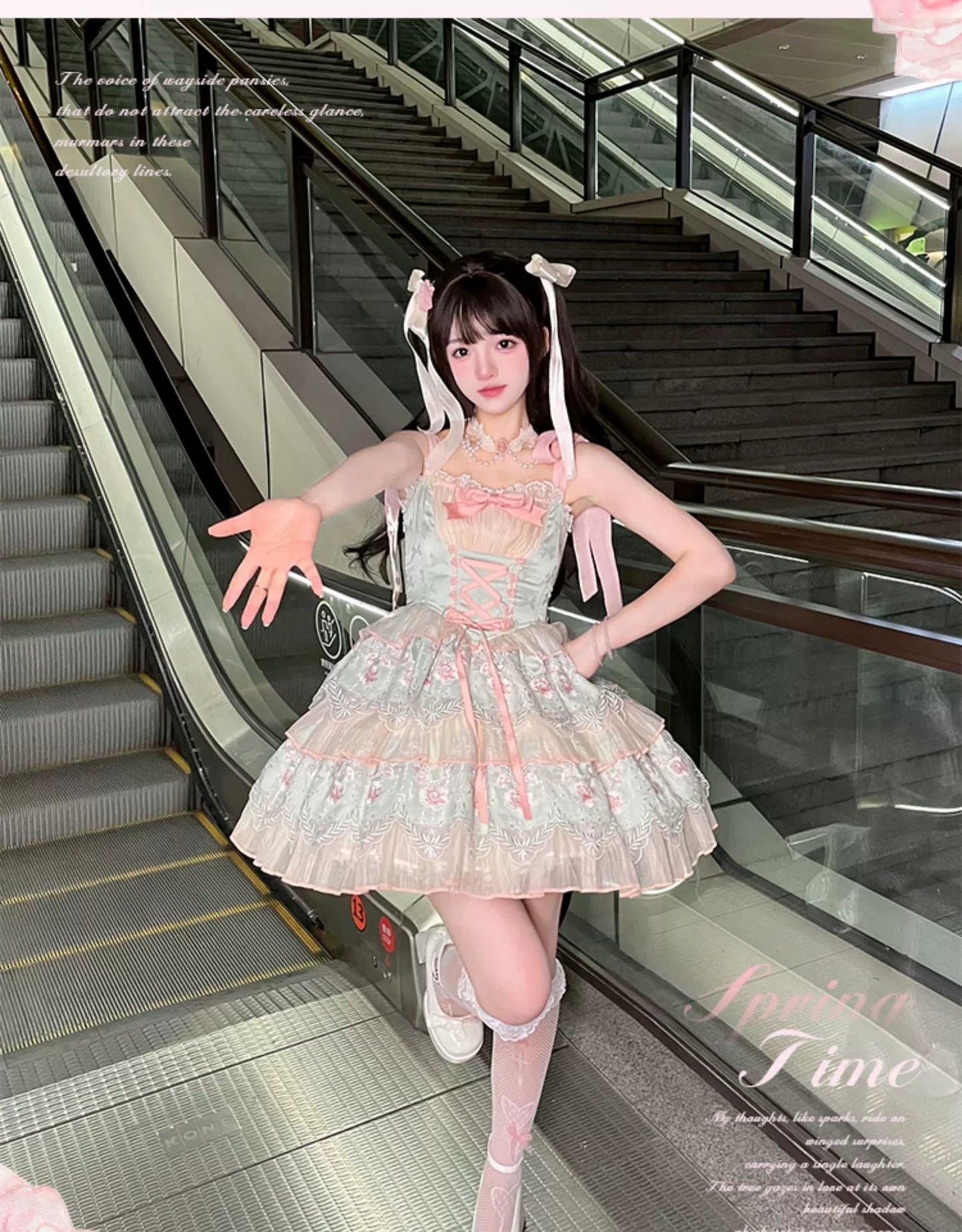 Sakurahime~Sweet Lolita JSK Princess Lolita Dress and Lovely Accessory