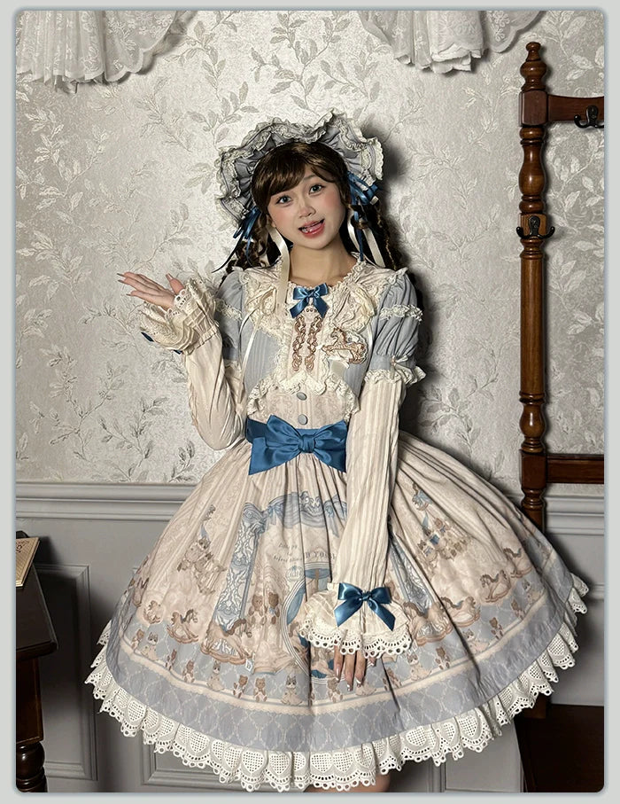 Alice Girl~Sea Salt Fairytale~Sweet Lolita Headdress Built-in Wire BNT and Bow KC