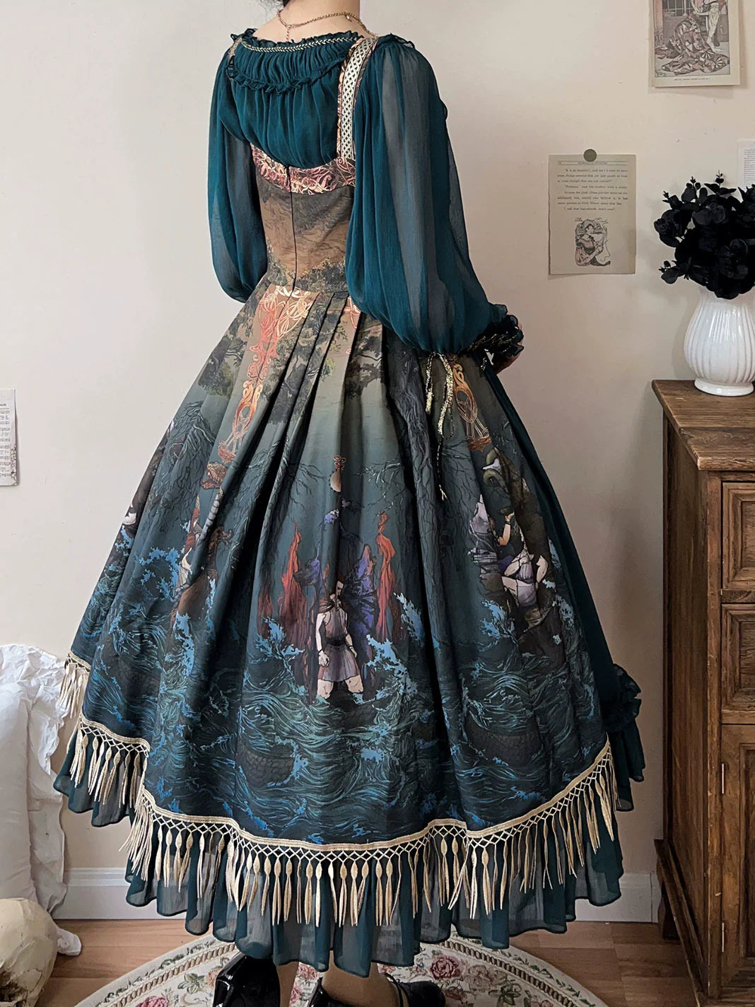(BFM)FunCcino~Ragnarok~Nordic Style Loki Lolita JSK SK Dress