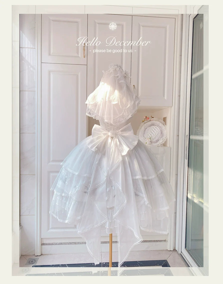 Mieye~Elegant Lolita JSK Flounce Hemline Multicolors