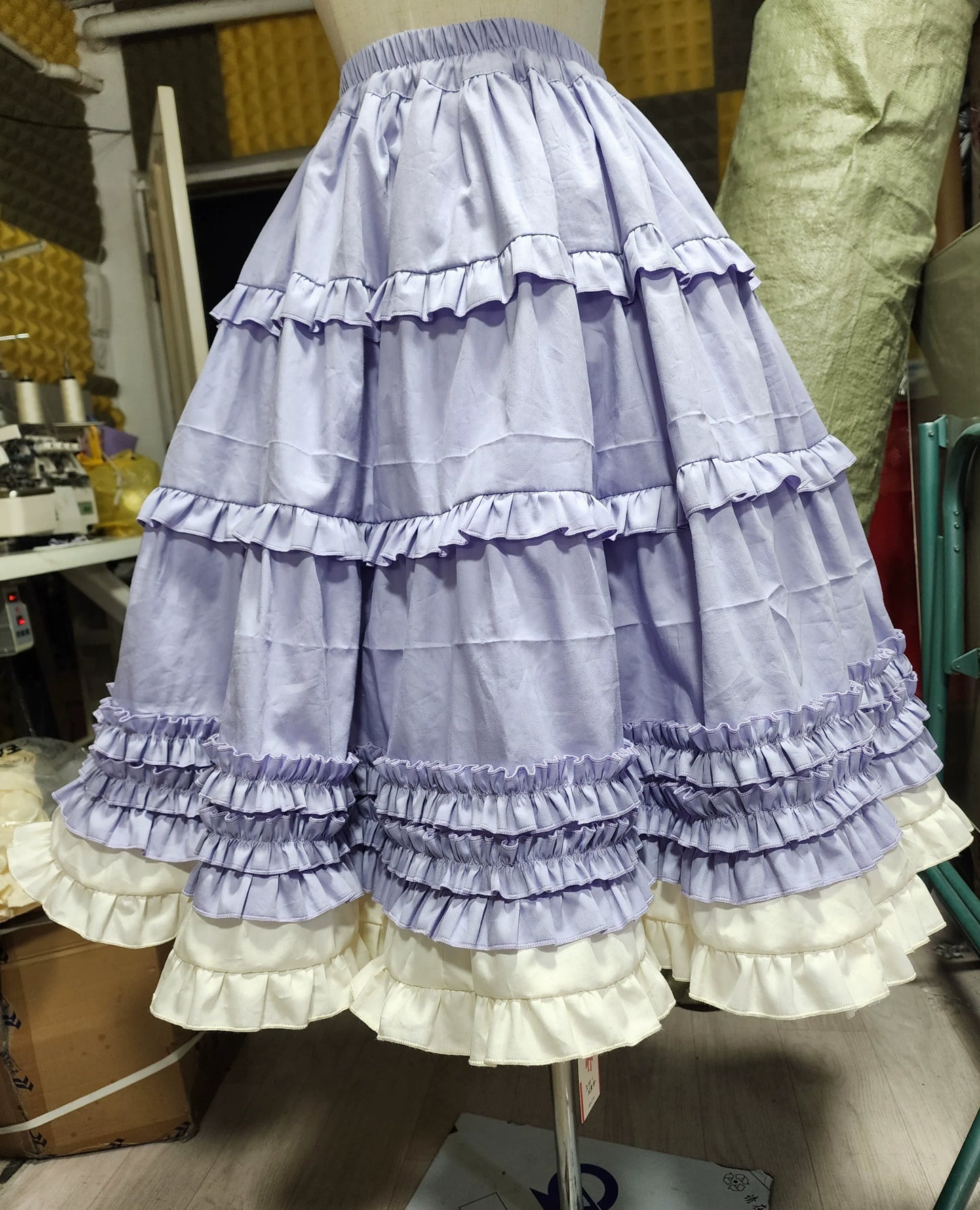 WangYan&Summer~Sweet Lolita Cotton SK Ruffed Long Skirt Customizable