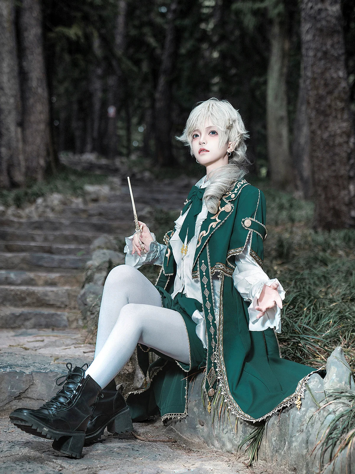 Letters from Unknown Star~Divine Envoy~Ouji Lolita Shorts Suit Military Lolita Coat and Shirt