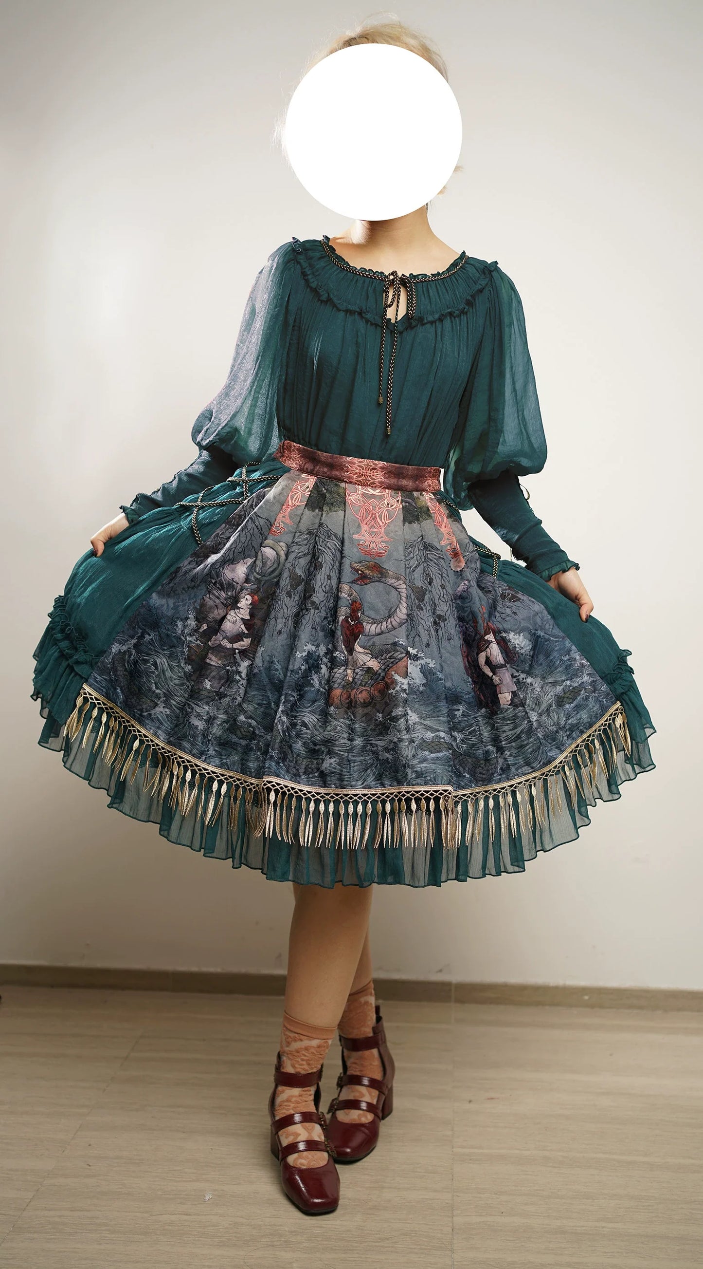 (BFM)FunCcino~Ragnarok~Nordic Style Loki Lolita JSK SK Dress