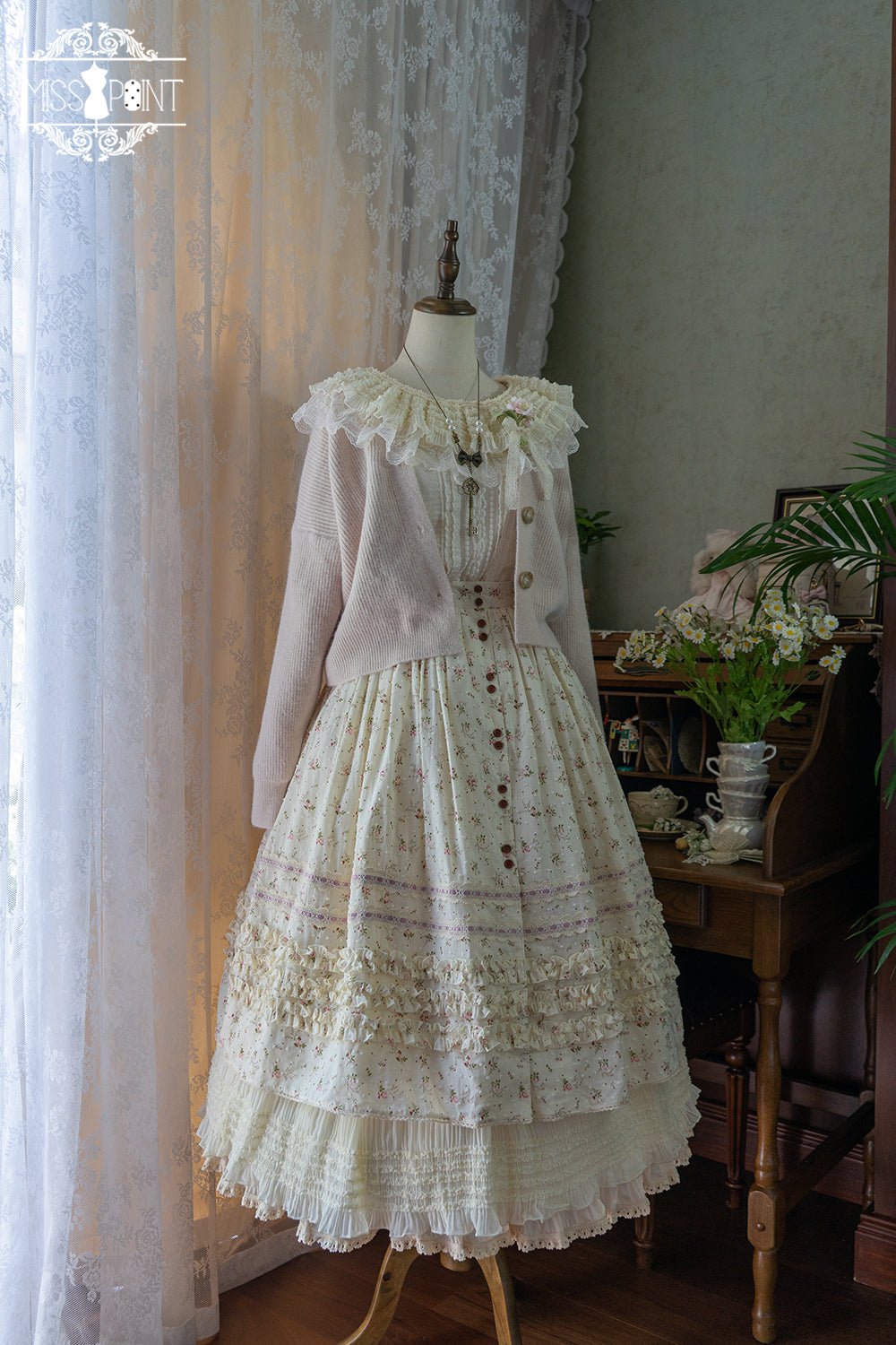 Miss Point~Flowers with Alice~Vintage Lolita Winter Fall Knitted Sweater Coat