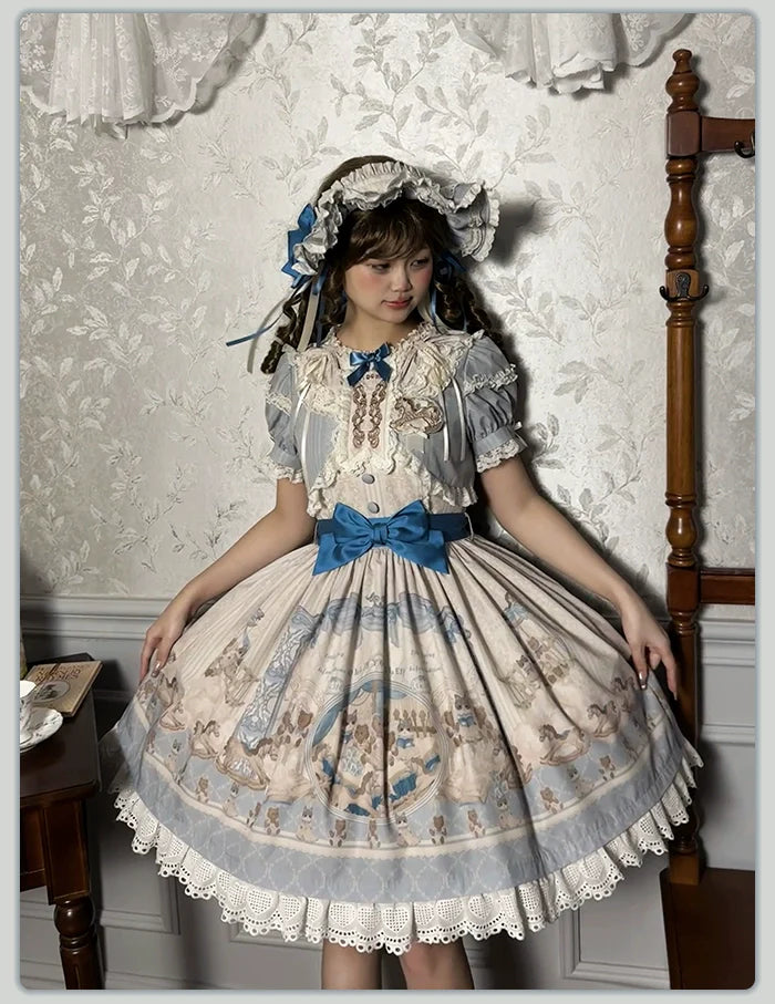 Alice Girl~Sea Salt Fairytale~Sweet Lolita Headdress Built-in Wire BNT and Bow KC