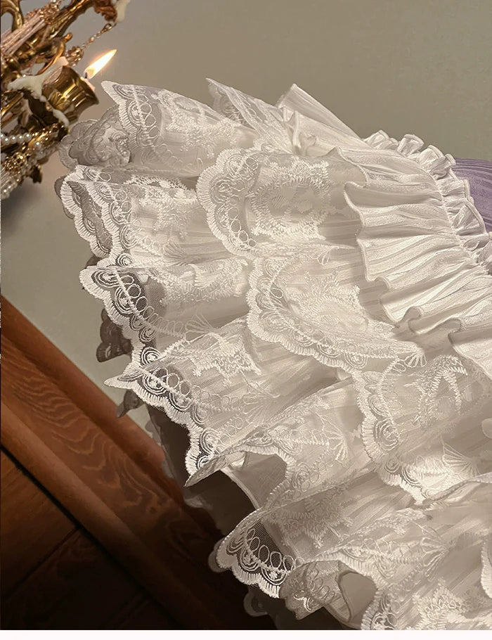 Alice Girl~Arrogant Miss~Sweet Lolita Jumper Dress with Tiered Lace Dress