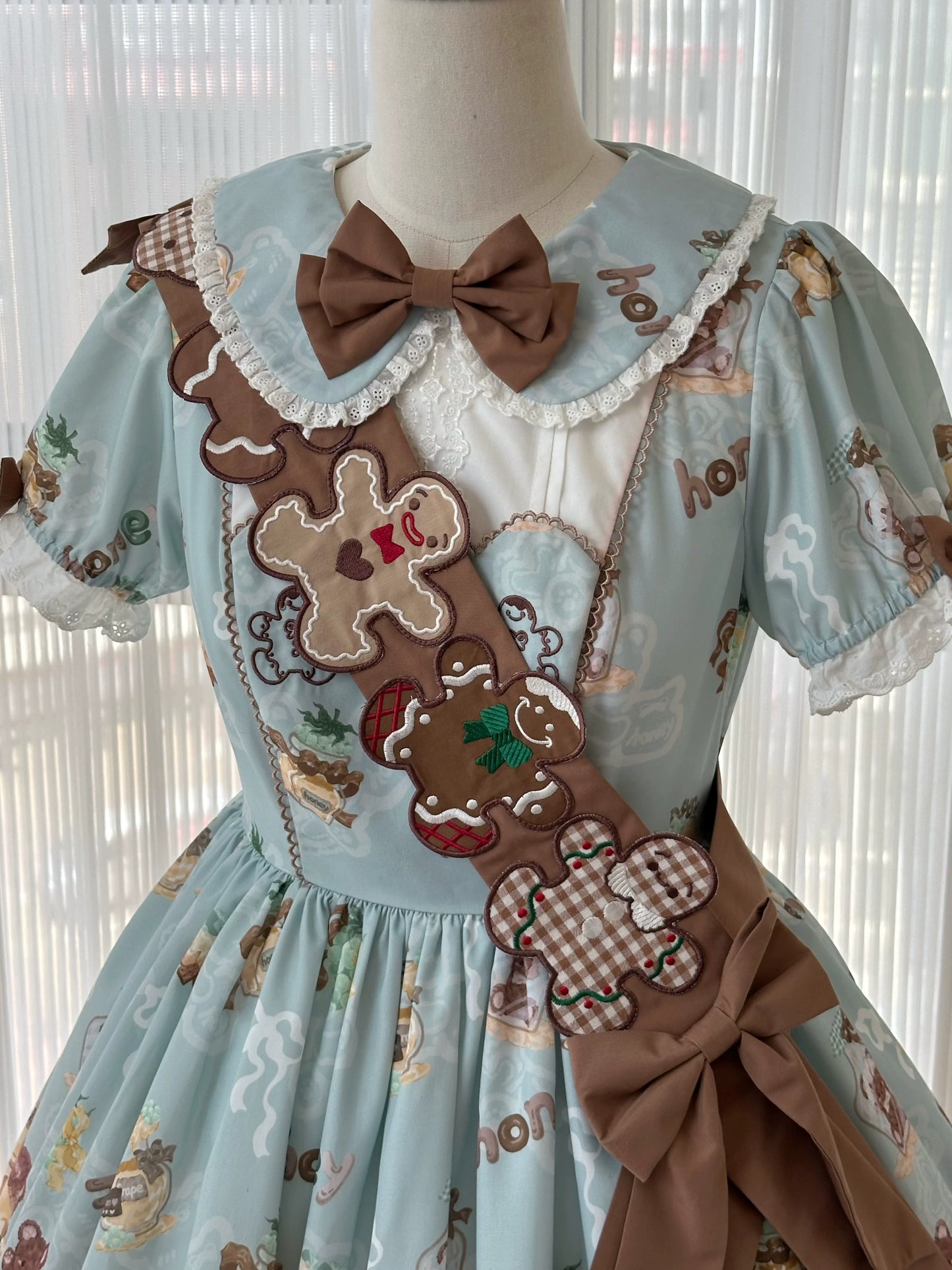Babyblue~Bear Honey~Sweet Lolita Accessory Gingerbread Man Design